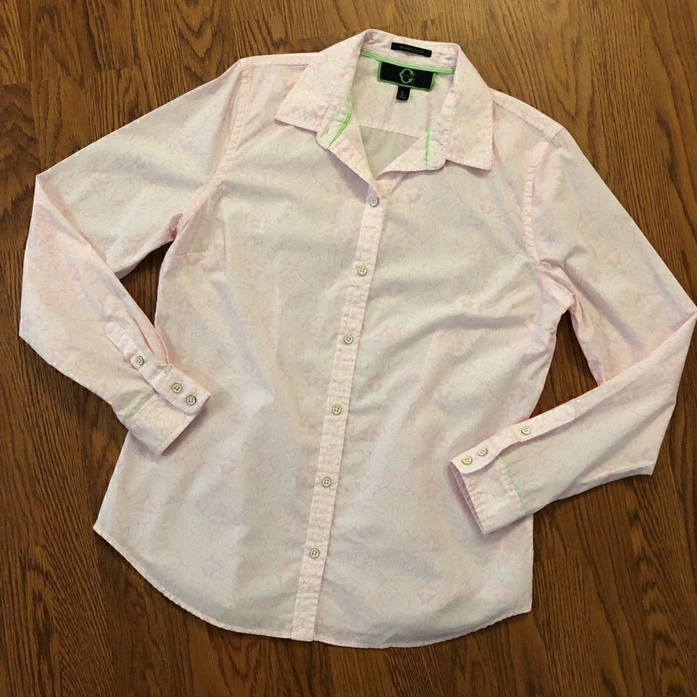 C. Wonder | Light Pink & White Floral Insect Shirt - Picture 3 of 8
